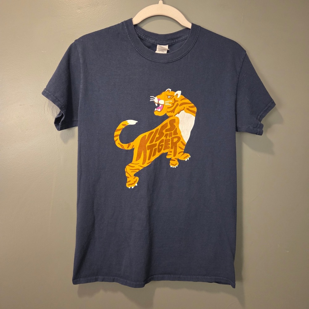Kiss‎ The Tiger Graphic T-Shirt, Men's Size S, Navy Blue Multi